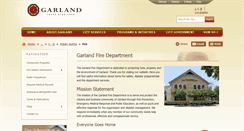 Desktop Screenshot of garlandfire.com