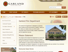 Tablet Screenshot of garlandfire.com